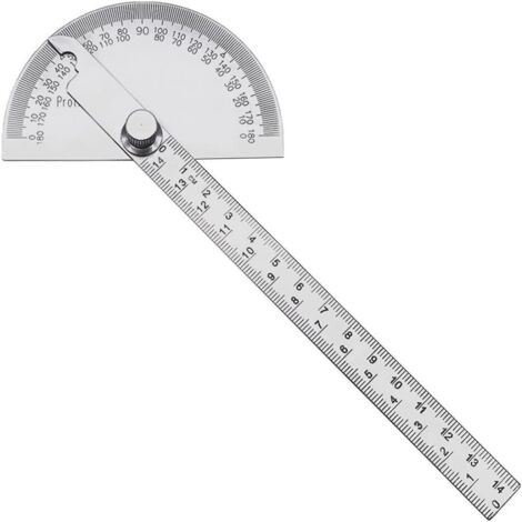 Outil d'ingénieur rapporteur
en acier inoxydable 140 mm pouvant être utilisé pour dessiner une règle universelle (1/5)