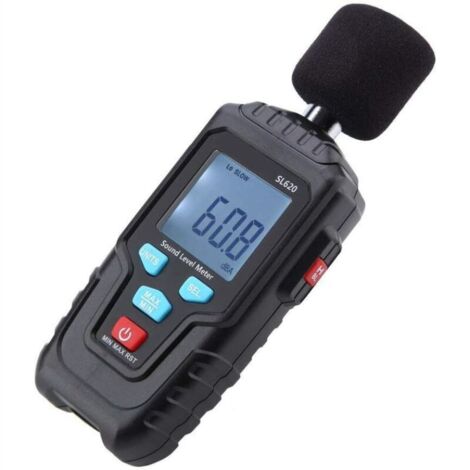 Sonomètre Numérique SL620 Testeur de Bruit Sonomètre Décibelmètre Outil de Mesure du Son avec Date de Mémoire de Retour avec l'Écran LCD, 30135dB (1/5)