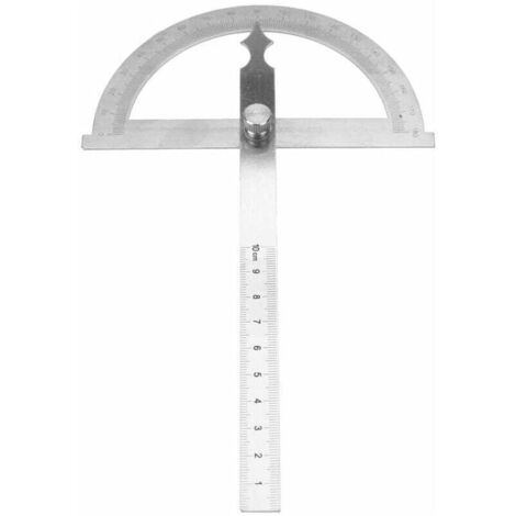 Rapporteur d'angle en acier inoxydable, règle de jauge de Angle Finder d'angle inclinomètre numérique 0-180 degrés 15cm(120 150mm) (1/5)