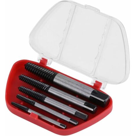 Coffret de 5pcs Extracteurs de Vis en Acier, Goujons, Boulons Cassés Endommagés 4mm-18mm (1/5)