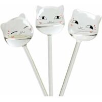 DEESSE SHOP - Lot de 3 boules d'irrigation en forme de chat pour jardin, plantes en pot et plantes suspendues