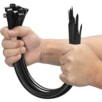 100 Pièces Noir Large Attaches de câble, Extra Longue 400mm x 9mm Cde câble Nylon Resistant UV, 80 KGS Heavy Duty Serre-câbles Zip Ties