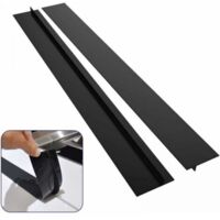2PCS Joint Plan de Travail Cuisine,25 inches Joint Silicone Gap Cover Noir,Joint Plan de Travail Cuisine Noir pour Cuisinière Silicone de l'écart Protection Latérale de Gazinière (25 pouces)