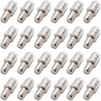 100 pièces Taquets D'étagère Support D'étagère Taquets à Enfoncer Taquet Support Tablette à Enfoncer 5 mm avec Manchon en Caoutchouc pour Étagère en Bois