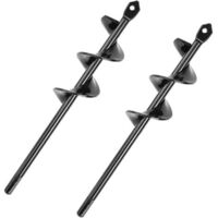 DEESSE SHOP-Fraises à défoncer Lot de 2 mèches pour tarière, antidérapantes, pour plantes en spirale, plantes de jardin et plantes à fleurs - Pour semis et massifs - 4,1 x 22,9 cm - Pour foreuse hexag