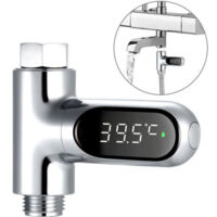 Compteur d'eau à affichage LED Thermomètre de douche numérique Moniteur de température de bain Compteur de température de l'eau avec plage de 5 85 ℃ ℃ / ℉ Accessoires de bain de douche de haute préci