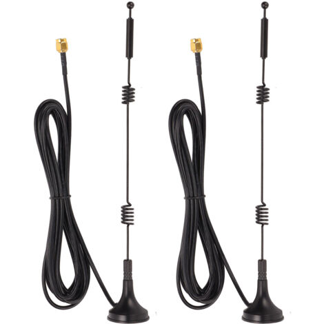 2 pièces d'antennes numériques Gain 12DBI Matériau PVC Antenne radio omnidirectionnelle 2,4GHz 5GHz pour les routeurs AP WLAN (1/5)