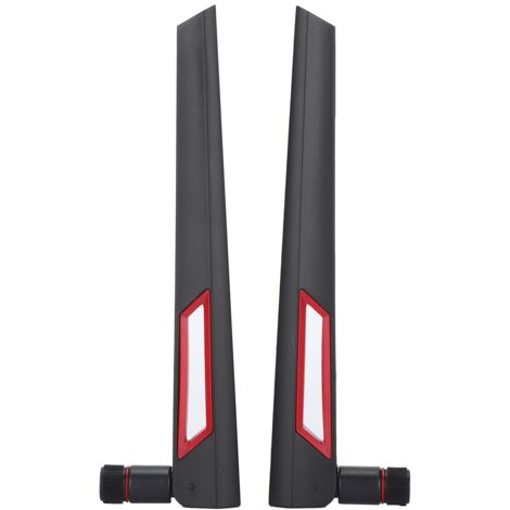 2pcs Antenne WiFi double bande MIMO SMA Antenne d'ordinateur pour routeur sans fil, carte réseau, adaptateur USB (1/5)