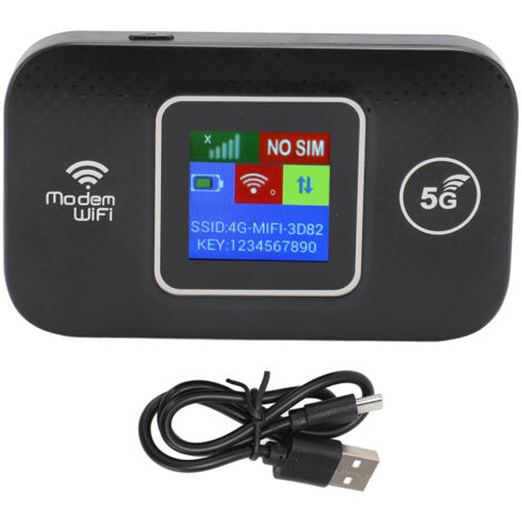 Point d'accès WiFi mobile 4G LTE à écran couleur, routeur Internet sans fil avec fente pour carte SIM, routeur WiFi portable pour l'Europe (1/5)