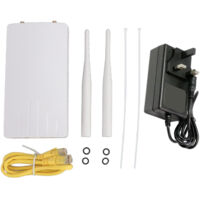 Routeur WiFi extérieur 4G LTE POE avec emplacement pour carte SIM, modem 4G LTE déverrouillé de 300Mbps avec 2 antennes 5dBi pour l'Europe