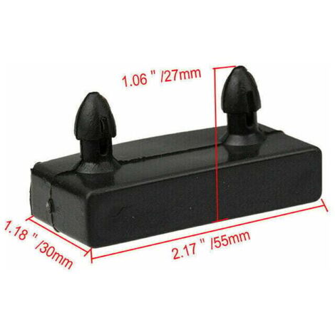 Lot 20 Supports Sommier Lattes - Capuchons Plastique 54mm X 9mm Noir
