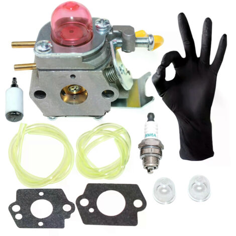 Carburateur C1U-W18 pour McCulloch Trim Mac 250LS, Trim Mac SL, Trim Mac SL + Twist-n-Edge Partner B250B, B250L, B250BGT et B250LGT