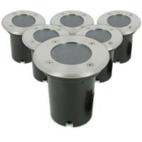 Lot de 6 spots encastrable de sol ARUM LIGHTING CANYON - INOX 304 - GU10 - IP67