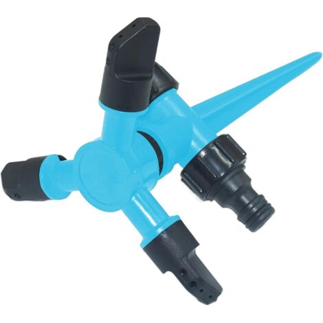Arroseur d'eau pour pelouse, Arroseur d'irrigation de pelouse Rotatif à 360°, Système d'arrosage d'anti-Overspray, Couche d'eau Uniforme pour Les de Serre(Bleu) (1/5)
