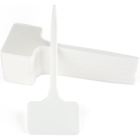 15 cm étiquettes pour plantes potager - 50 pièces étiquette jardin exterieur, grand étiquettes semis plastique pour légume, fleurs, herbes-blanc (1/5)