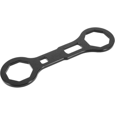 Outil de Réparation Amortisseur Moto Noir, Clé à Chocs pour Bouchon D'amortisseur, Outil de Fourche Réglable, Accessoire Entretien à Suspendre Véhicule Motorisé (1/5)
