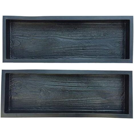 2 Moules Imitation Anciennes Planches en Bois pour Pavage Revêtement Béton Jardin Pierre de Gué Allée Patio (1/5)