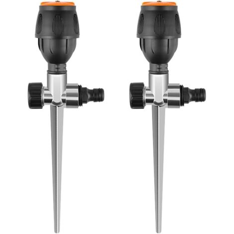 Lot de 2 Arroseurs à Engrenages, Arroseur Automatique à 360 Degrés pour un Arrosage Efficace de la Pelouse (1/5)