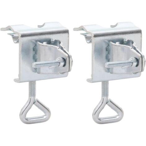 Pinces à Parasol pour Balcon 2 pcs acierMaison & Jardin,Pelouses & Jardins,Vie en extérieur,Accessoires pour parasols & voiles d'ombrage (1/5)