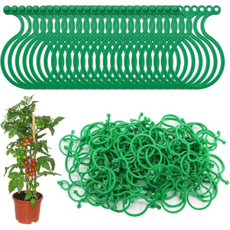 300 Pièces Clips pour Plantes de Jardin, Clips de Support pour Plantes, Vert Clip Plante Grimpante, Réutilisables Attache Tomate, pour Jardin Vigne Légumes Plantes Grimpantes