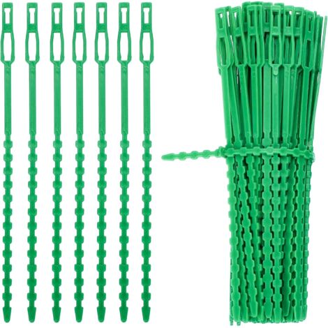 100 Pièces Pinces à Plantes,Attache de Plante Liens Réglables de Jardinage,Attache Plante Grimpante,Attaches Tomate,Liens Réutilisables pour Plantes et Potager,pour Vertes Arbustes Jardinage Bricolage