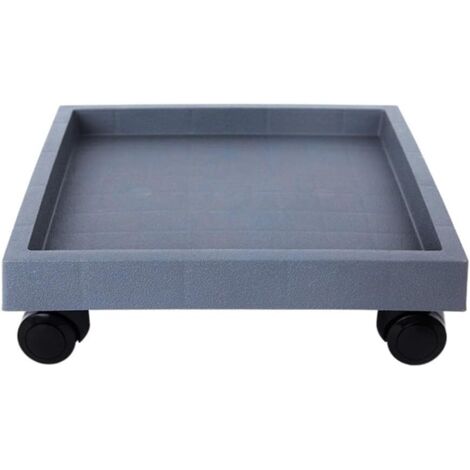 Chariot pour Plantes Support de Pot Carré Robuste avec Roulettes Roulantes Plateau Chariot Support de Base Intérieur/Extérieur pour Pots