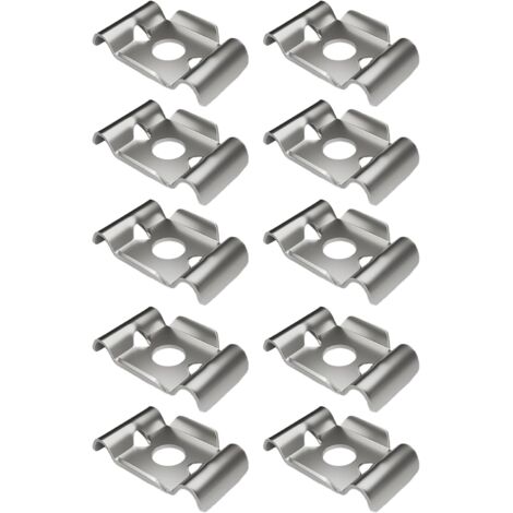 Wire Mesh Fasteners Stainless Steel 10 Pieces Rigid Wire Clip Shelf Support & Fixing Outdoor Garden Yard Farm Driveway Terrace (1/5)