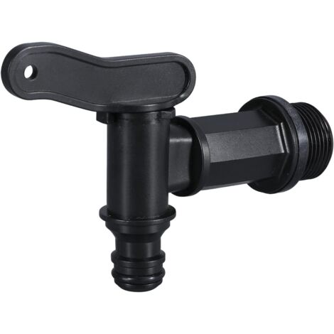 1000L Plastic 3/4 Inch Tank Tap for Rainwater Collector, IBC Water Storage Box Adapter with Lock Nut Seal and Tap Connector (1 Pcs) (1/5)