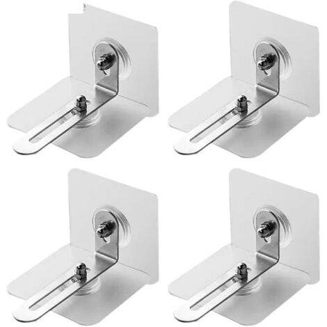 Lot de 20 ancrages muraux pour meubles - Sangles anti-basculement réglables - Boucle anti-chute - Ancrages d'armoire (L) (1/5)