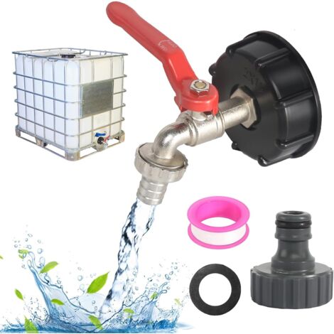 IBC Tank Adapter 1/2" Thread Connector, Tap Tank 1000L Rainwater Collector, Outlet Fitting Valve Hose Fittings (1/5)