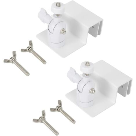 2 Pack Weatherproof Gutter Bracket for Security Cameras Wall Mount with Universal Screw Adapters for Ring Panel (White)