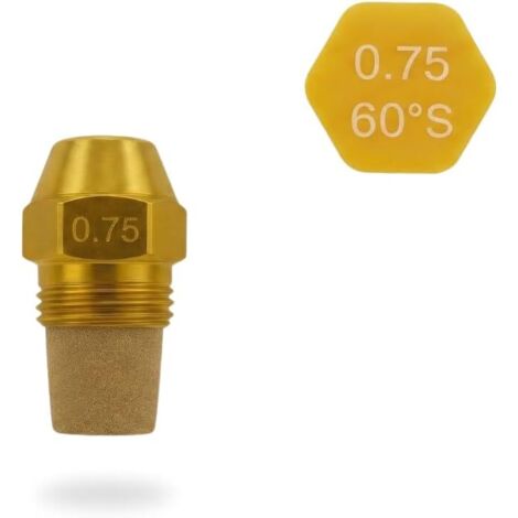 Universal Jet Boiler Fuel - Nozzle OD Type S - 0.75 US gal/h - 60° S - Replaces Nozzle Danfoss, Delavan, Monarch, Steinen - Generic Nozzle - Brass - High Quality (1/5)