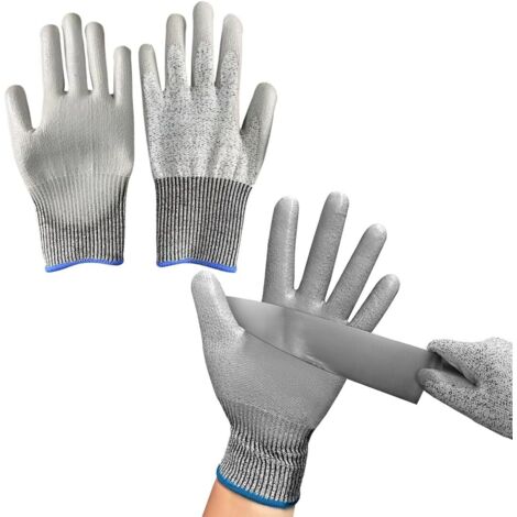 Gants Anti Coupure, Gants Resistant aux Abrasion, Polyvalent Gants de Jardinage, Gants de travail de sécurité pour homme et femme, Respirants, Protection Contre les Coupures du Quotidien