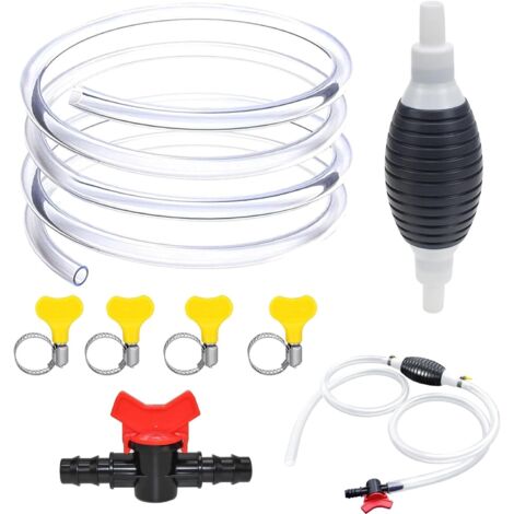 Manual Pump, Water Transfer Pump, Universal Siphon with 3M Hoses, Portable Manual Petrol Transfer for Fuel, Petrol, Diesel, Liquid Water (1/5)