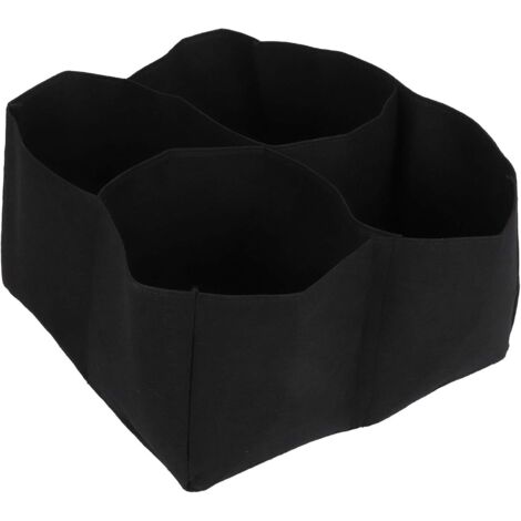 Lit de Jardinière Pliable Réutilisable 60 X 60 X 30 Cm, 4 Grilles Divisées, Sac de Culture pour Légumes, Fruits, Fleurs, avec Tissu en Feutre Respirant, pour la Plantation de (1/5)