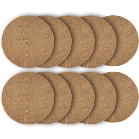 10 Natural Coconut Fibre Mulching Discs Diameter 30 cm – 900 g/m² – Protection Mat against Weeds, Thermal Insulation and Natural Plant Protection (1/5)