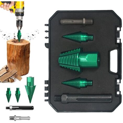 Wood Splitter for Logs - High Strength Cone Log Splitter Removable Tools Cone for Screws Removal Stumps DIY Assembly Furniture Farm Outdoor Camping (1/5)