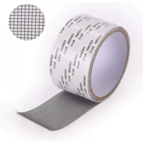 Ruban de réparation pour moustiquaires de fenêtre 5 cm x 2 m – Autocollant en fibre de verre et PET – Résistant à l'eau et aux UV – Application simple (1/4)