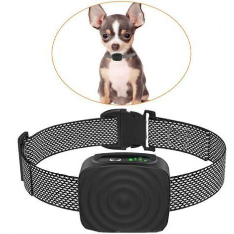 Collier pour chien de petite/moyenne taille, 5 à 15 lb, sans choc, rechargeable, anti-aboiement, avec sensibilité et force réglables, collier anti-aboiement (1/5)