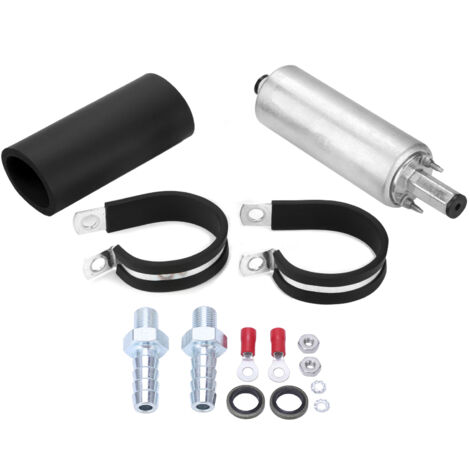 Pompe à carburant externe en ligne 255 LPH Débit élevé pour moteurs jusqu'à 650 ch Kit d'installation inclus Métal durable - GSL392