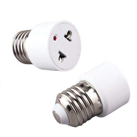 2 pièces par paquet Adaptateur de douille de lampe Prise E27 Conversion en prise de courant (1/5)