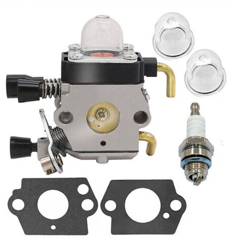 Cyslmuk – Carburateur pour taille-haie HS45 – Compatible STIHL FS38 FS45 FS46 FS55 FS55R KM55 HL45 KM55R – Installation facile – Métal et plastique