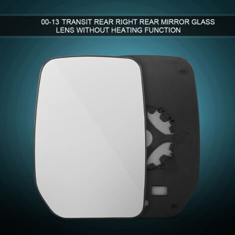 Verre de miroir de porte/aile cté conducteur droit de voiture pour Ford Transit 2000-2013
