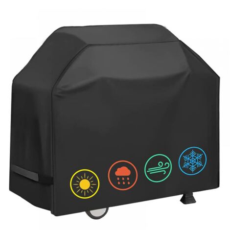 Housse Barbecue Exterieur, Barbecue Bâche de Protection BBQ Imperméable, 210D Oxford Protection BBQ à Gaz, Bache Barbecue Exterieur Rectangulaire(145x61x117cm)