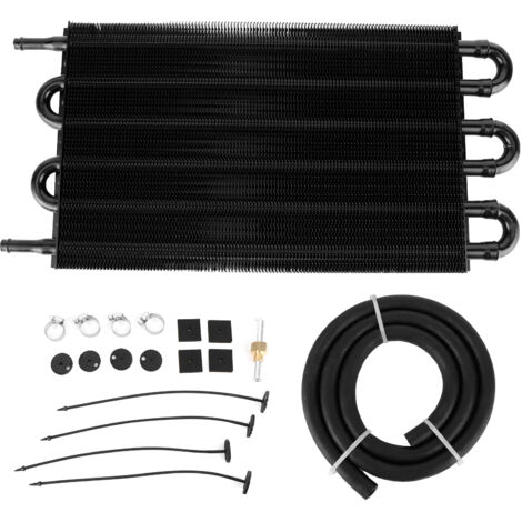 Eosnow Kit de refroidissement d'huile moteur de Transmission à 6 rangées, radiateur de refroidissement à distance universel en aluminium