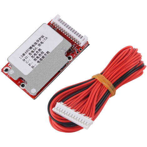 Eosnow Carte de Protection de batterie Li ion Li polymère BMS pour Batteries 13S 48V/54.6V