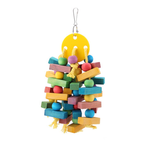 Jouet perroquet, jouets pour oiseaux, jouet suspendu en bois, balanoire pour perroquets, adapté aux perroquets et aux oiseaux (1/5)