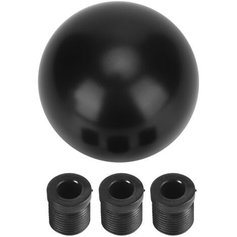 Levier de changement de vitesse universel pour voiture, Kit d'adaptateur de pommeau de levier de vitesse en aluminium en forme de boule ronde noir