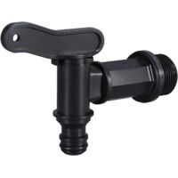 1000L Plastic 3/4 Inch Tank Tap for Rainwater Collector, IBC Water Storage Box Adapter with Lock Nut Seal and Tap Connector (1 Pcs)