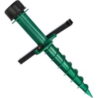 Parasol Holder Screw On Ground Sleeve Garden Parasol Base Ground Ground Stake Ground Stake Umbrella Holder Lightweight Plastic (Green)